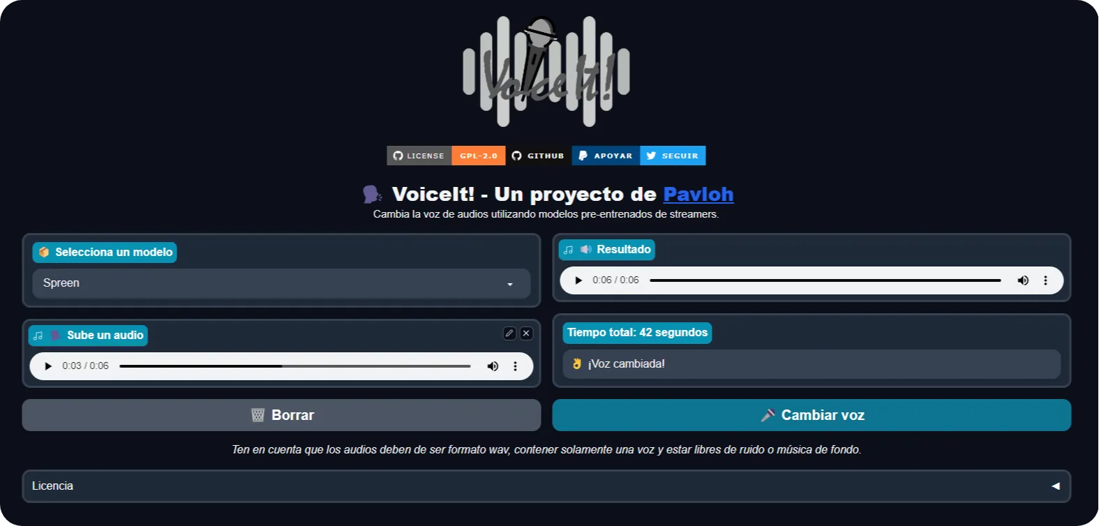 Captura de VoiceIt!
